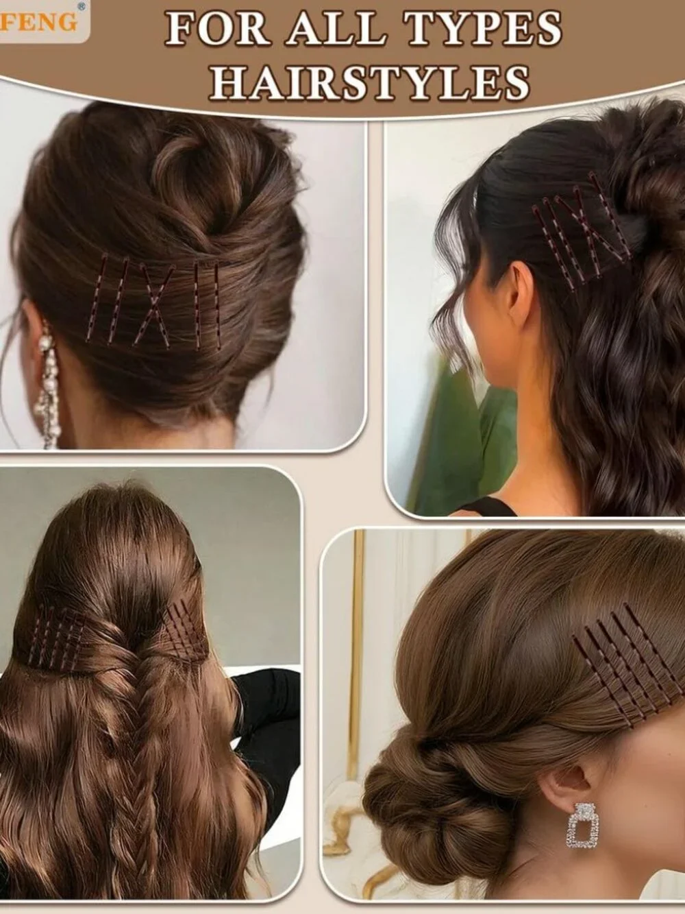 Bobby Pins Brown, 330 Count 2.2 Inch Hair Pins With Cute Box, Premium Bobby Pin